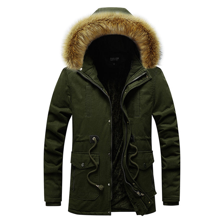 Herren Thermo-Parka mit Kunstfellkapuze und Teddyfutter – Marzano