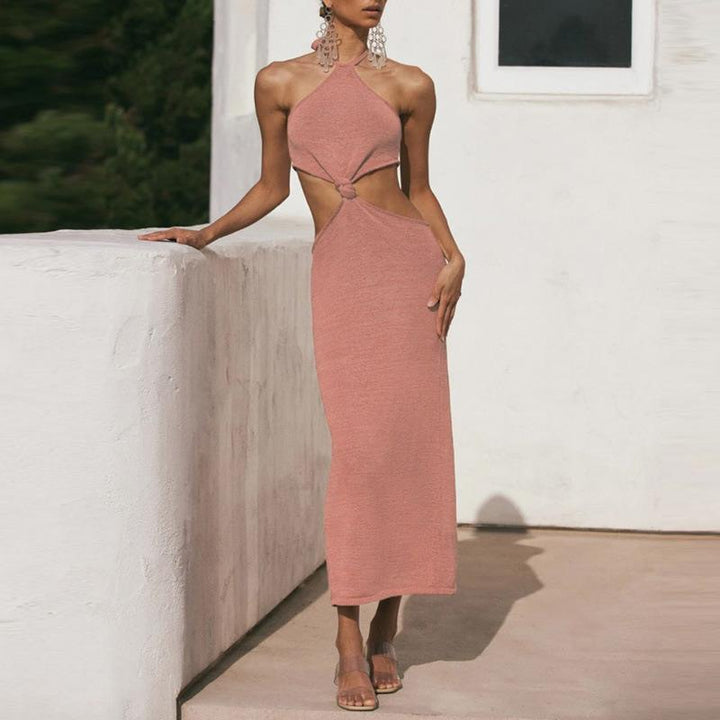 Damen Sexy Maxikleid mit Cut-Outs und stylischem Knoten Echo Archiv