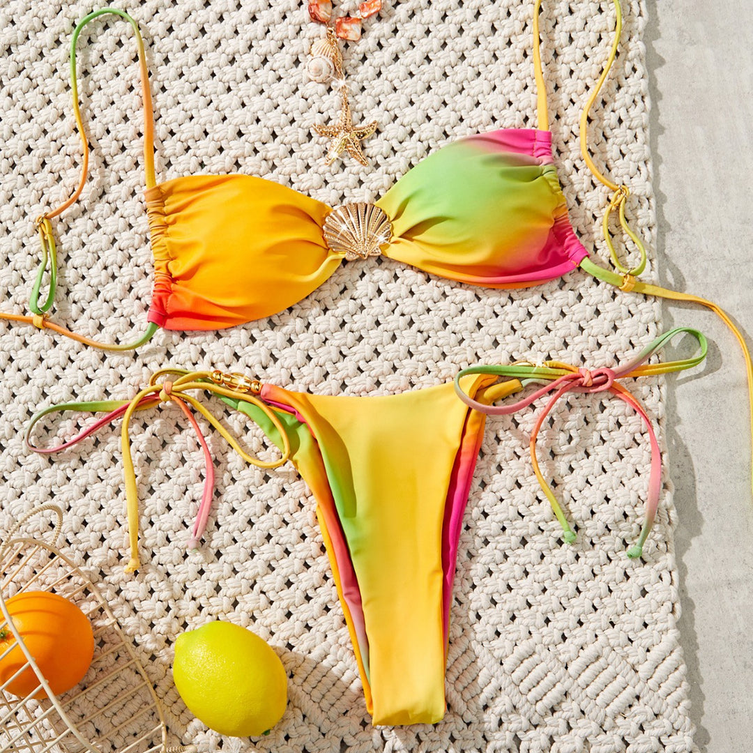Damen Bikini-Set mit makellosem Raffung und trendigem Wickeldesign Echo Archiv