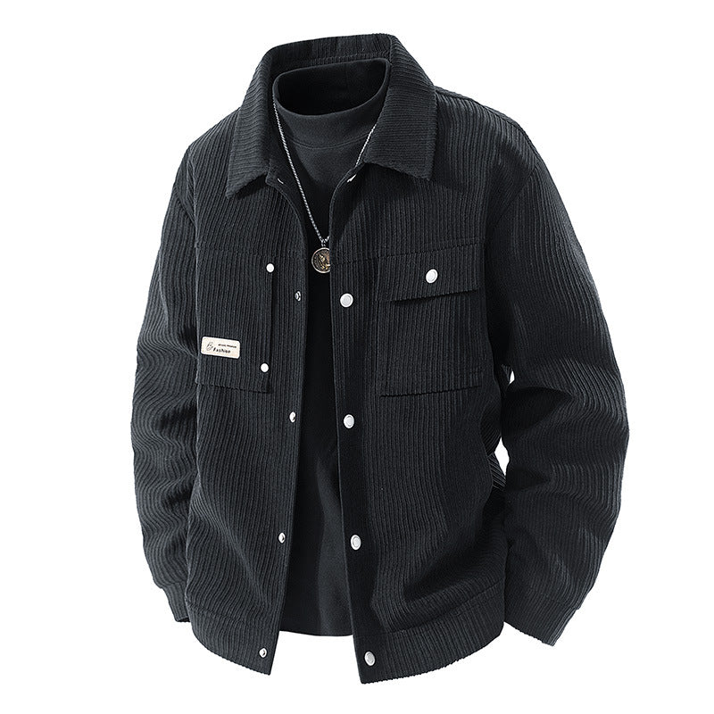 Damen Lässige Cordjacke mit Taschen Echo Archiv