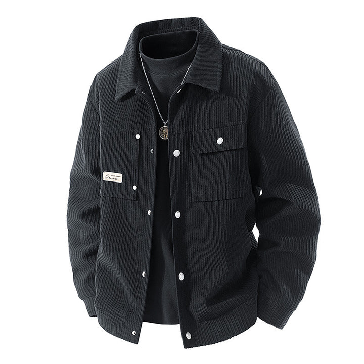 Damen Lässige Cordjacke mit Taschen Echo Archiv