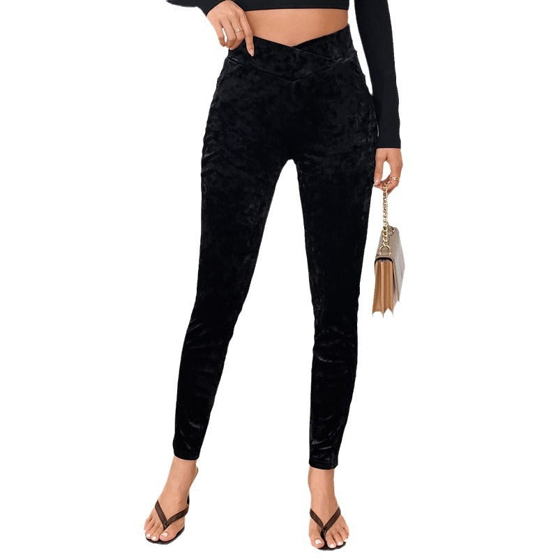 Damen Hochwertige Leggings mit luxuriösem Samtfinish Echo Archiv