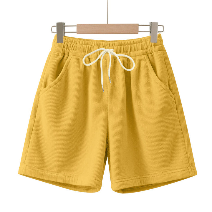 Herren nan gerippte Jersey-Shorts mit elastischem Bund, dekorativem Kordelzug und seitlichen Eingrifftaschen Echo Archiv