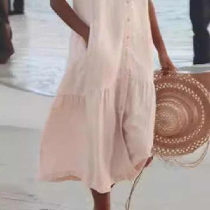 Damen Sommerliches Leinenkleid Echoarchiv