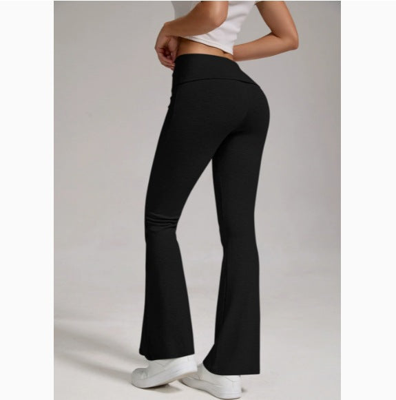 Damen nan hochgeschnittene Stretch-Flare-Yogahose mit formendem Bund Echo Archiv