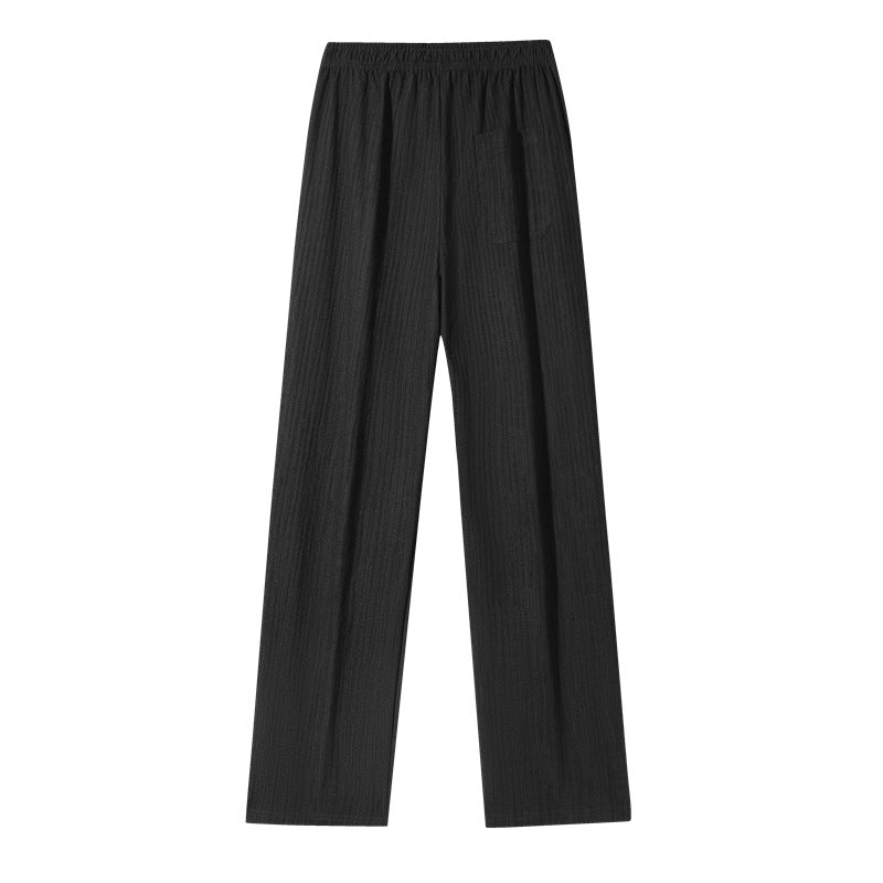 Damen weite Leinenoptik-Hose mit elastischem Bund, Tunnelzug & Seitentaschen Echoarchiv