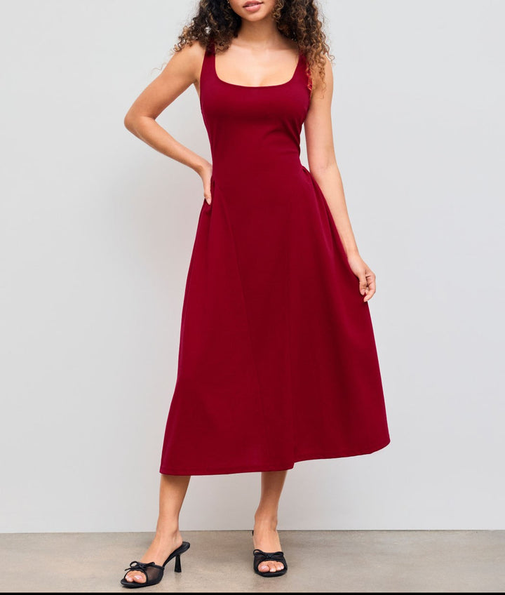 Damen Maxikleid mit schulterfreiem Design und figurfreundlichem Schnitt Echo Archiv