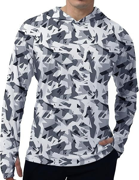 Herren Sportlicher Kapuzenpullover mit abstraktem Druck – Cavarno