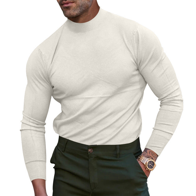 Herren nan körperbetonter Feinstrickpullover mit engem Rundhalsausschnitt Echo Archiv