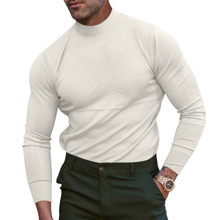 Herren nan körperbetonter Feinstrickpullover mit engem Rundhalsausschnitt Echo Archiv