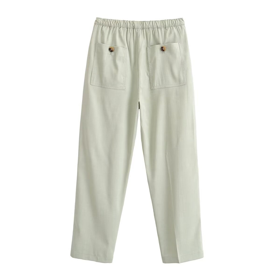 Damen Leichte Highwaist-Hose mit elastischem Bund und geradem Bein Echoarchiv