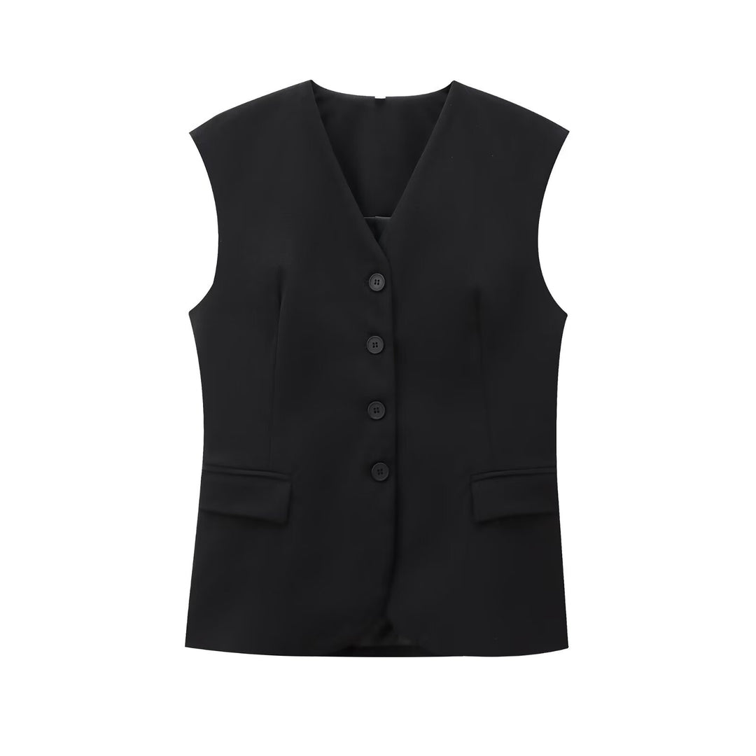Damen Elegante High‑Waist Stoffhose mit Bügelfalte, geradem weitem Bein und verdecktem Hakenverschluss Echoarchiv