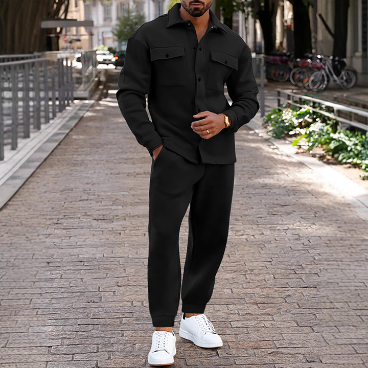 Herren bequeme Sweatjacke und Jogginghose Set Echoarchiv