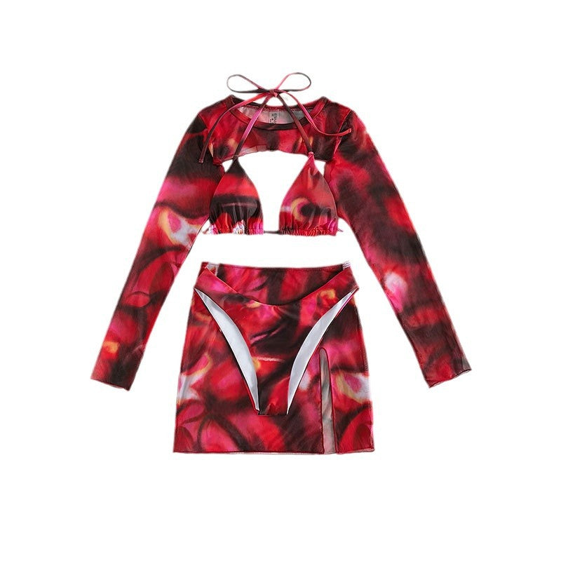 Damen Crop-Top und Rock Set Echo Archiv