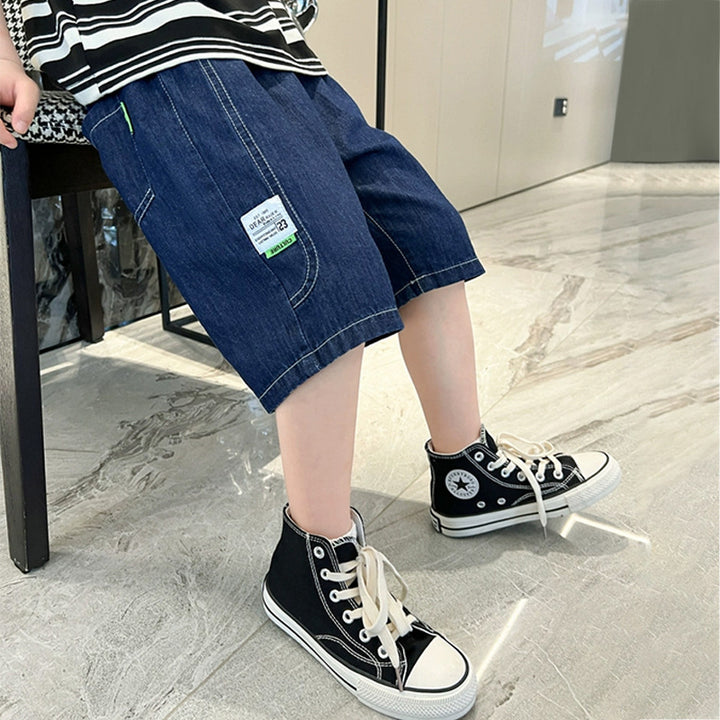 Jungen lässige Denim-Shorts mit funktionalen Taschen Echo Archiv