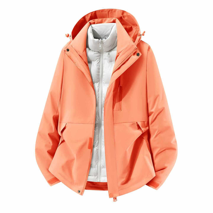Herren Wasserfeste dreiteilige Winterjacke mit abnehmbarer Daunen-Innenjacke und Kapuze Echo Archiv