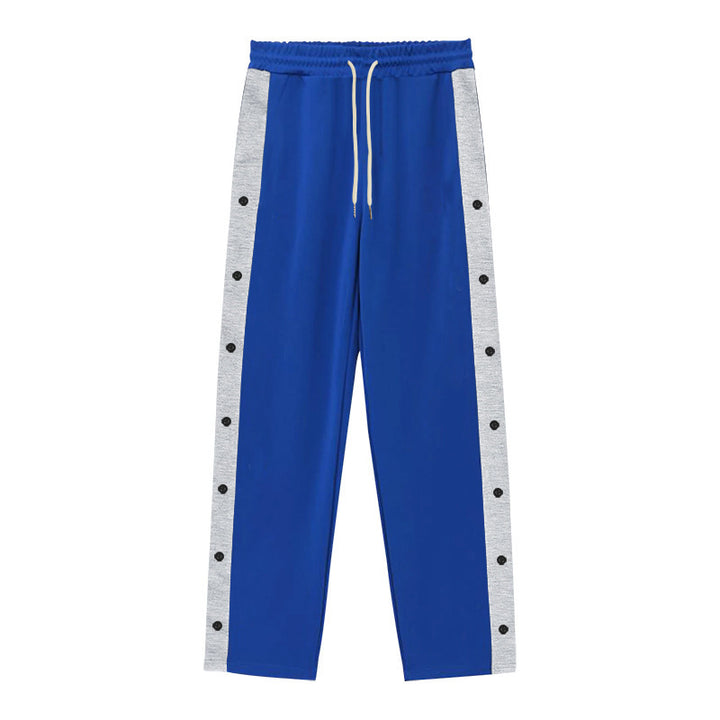 Herren Sportliche Freizeithose mit Druckknopf-Detail und elastischem Bund Echoarchiv