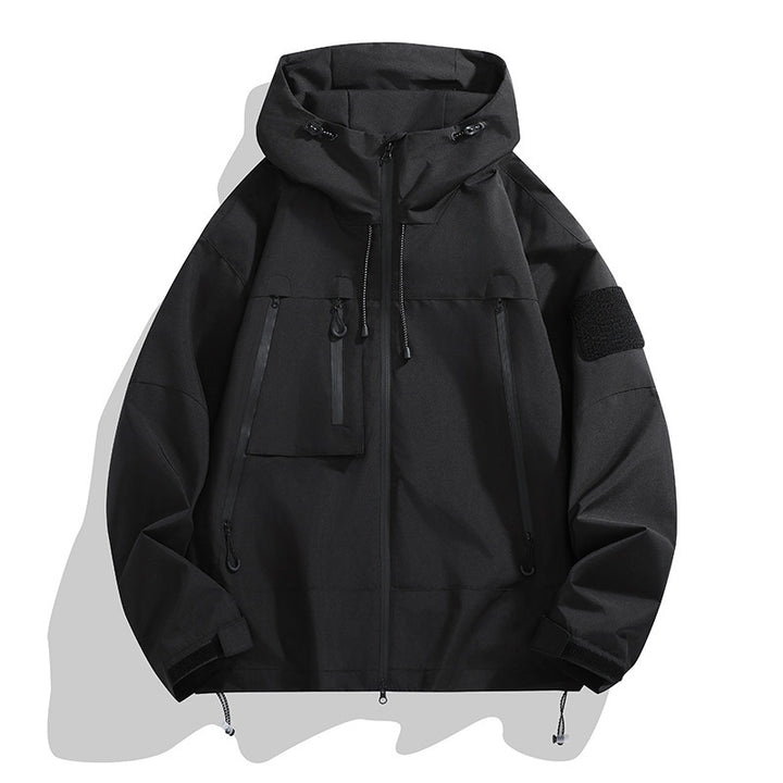 Herren technische Outdoor-Jacke mit verstellbarem Kapuzendesign und multifunktionalen Taschen Echoarchiv
