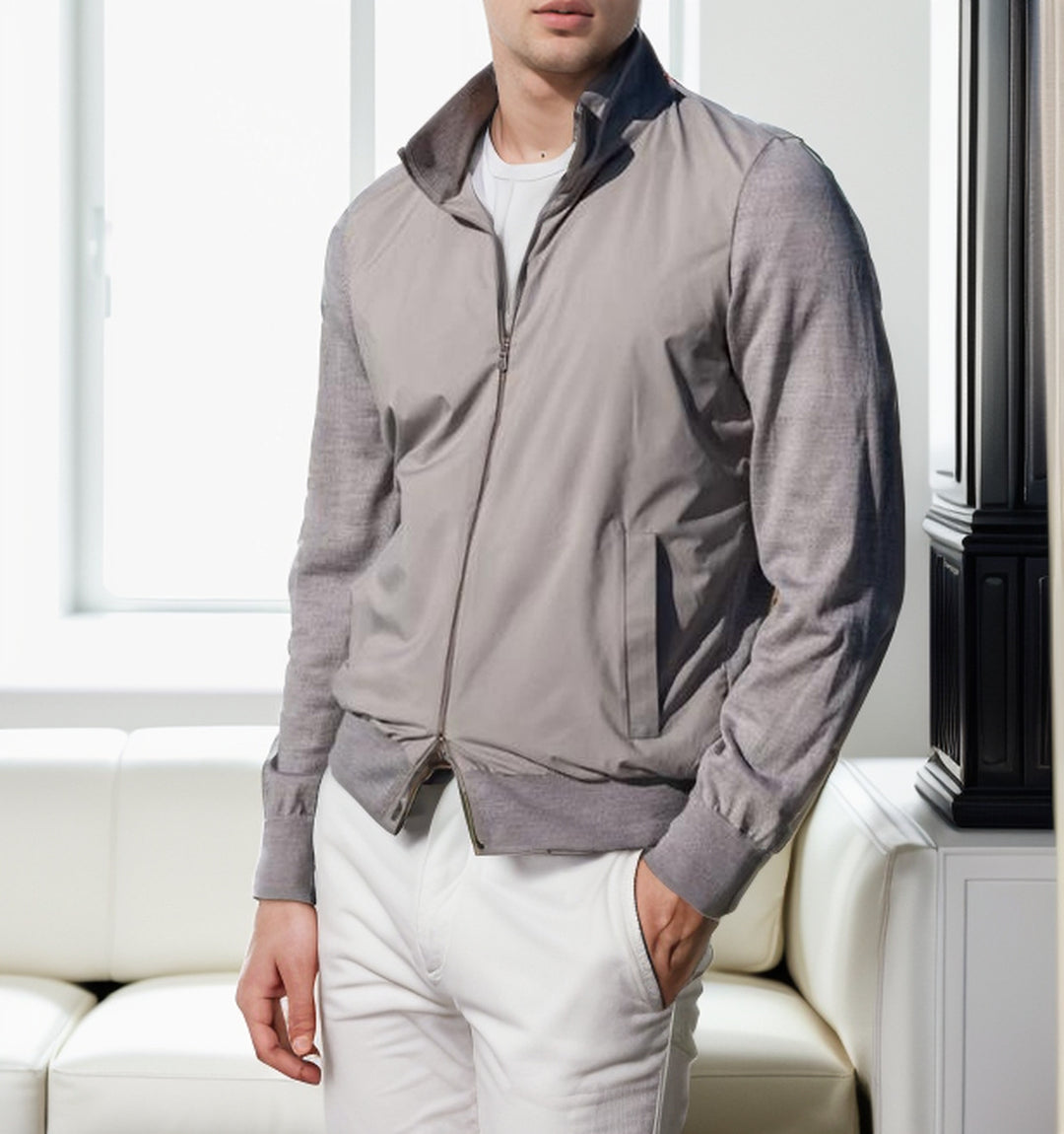 Herren sportliche Übergangsjacke mit komfortablem Stehkragen Echoarchiv