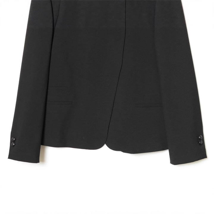 Damen taillierter Stehkragen-Blazer mit verdeckter asymmetrischer Front und Zierknöpfen – Valéne