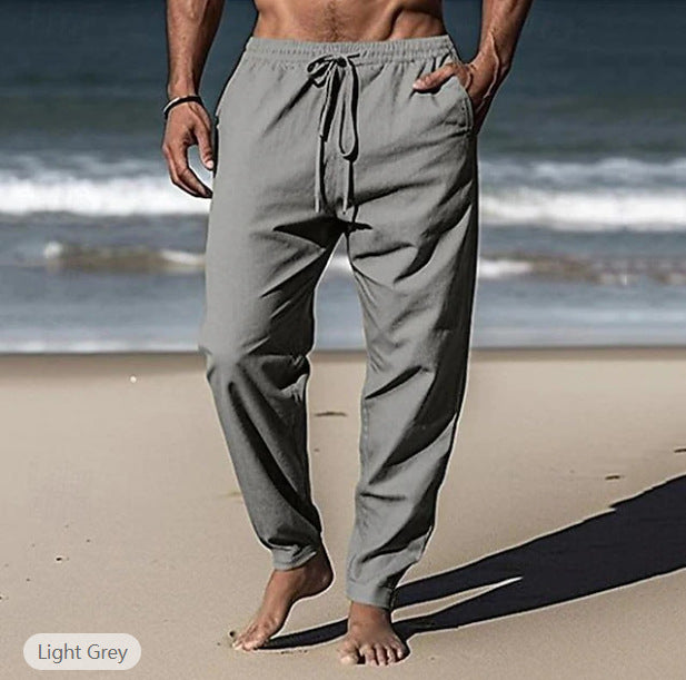 Herren lässige Strand-Hose mit elastischem Bund Echoarchiv