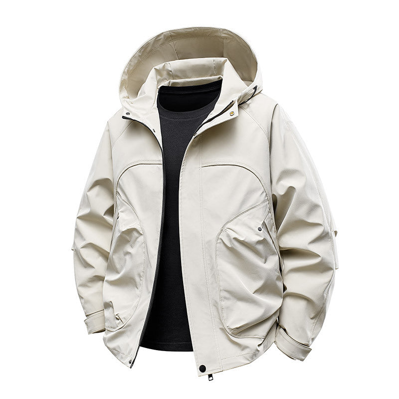 Herren technische Softshell-Utilityjacke mit Kapuze wasserabweisend und Multifunktionstaschen Echo Archiv