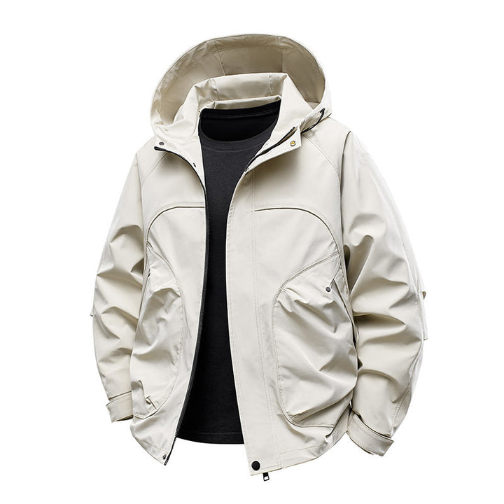 Herren technische Softshell-Utilityjacke mit Kapuze wasserabweisend und Multifunktionstaschen Echo Archiv