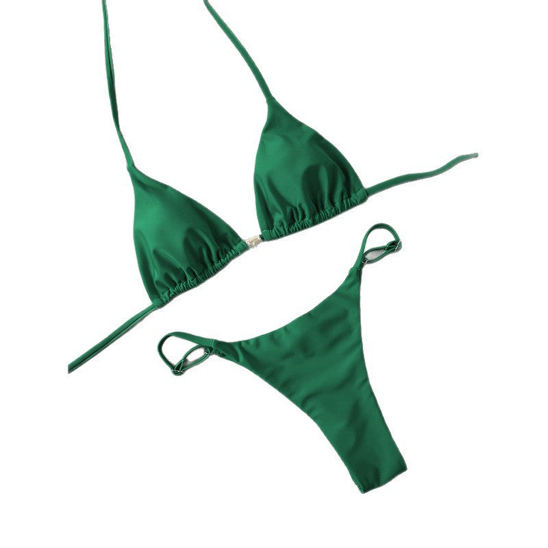 Damen Triangel-Bikini mit verstellbaren Trägern und elegantem Schmuckdetail Echo Archiv
