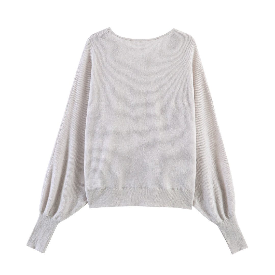 Damen Oversized-Feinstrick-Cardigan mit asymmetrischer Knopfleiste und Fledermausärmeln Echo Archiv