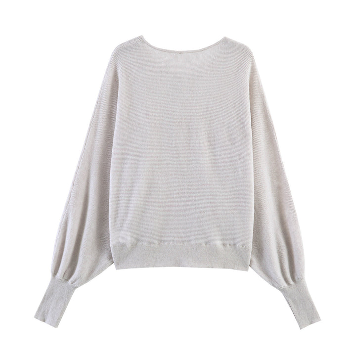Damen Oversized-Feinstrick-Cardigan mit asymmetrischer Knopfleiste und Fledermausärmeln Echo Archiv
