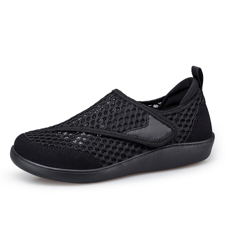 Unisex nan atmungsaktiver Netz-Slipper mit verstellbarem Klettverschluss und viskoelastischem Fußbett Echo Archiv