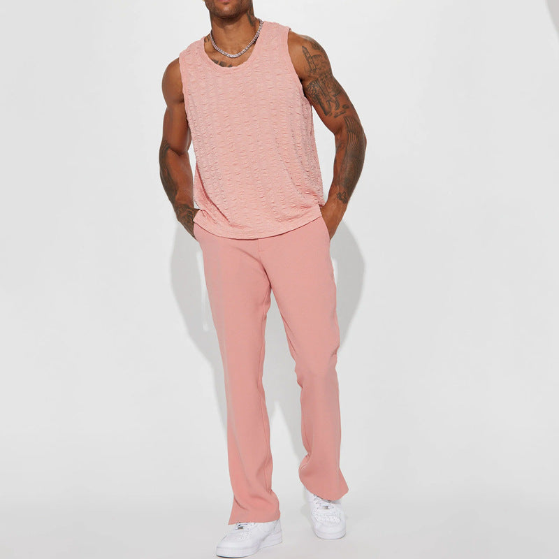 Herren lässiges Tanktop mit strukturiertem Design Echoarchiv