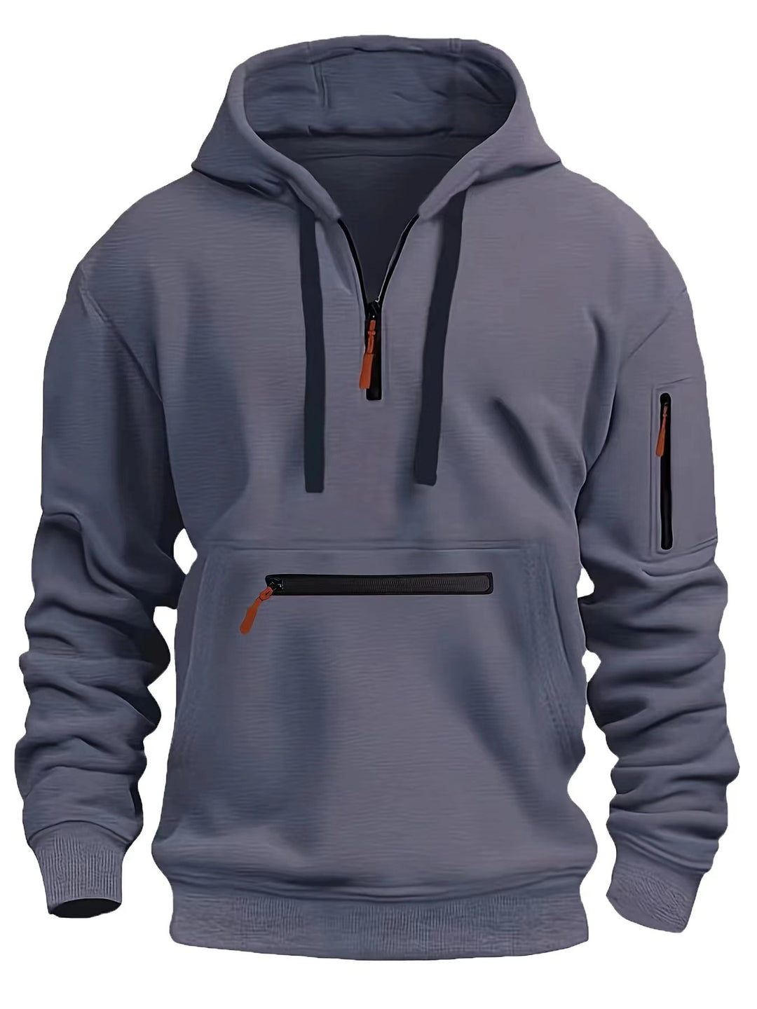 Herren Sportlicher Kapuzenpullover mit praktischen Reißverschlusstaschen Echoarchiv