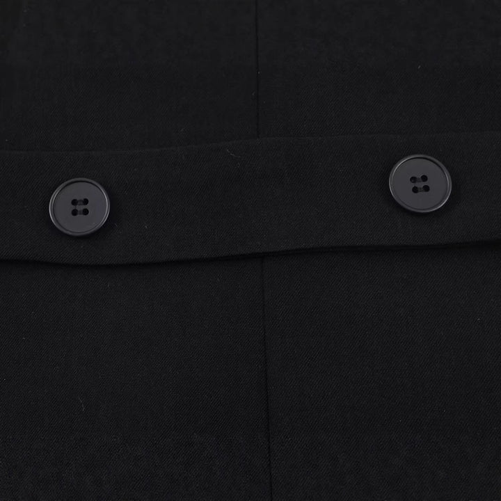 Damen Doppelreihiger Longblazer mit verlängertem Saum und Rückenschlitz Echoarchiv