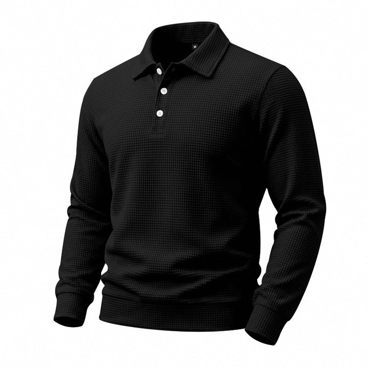 Herren Langarm-Polo aus Waffelpiqué mit Stretchkomfort Echoarchiv