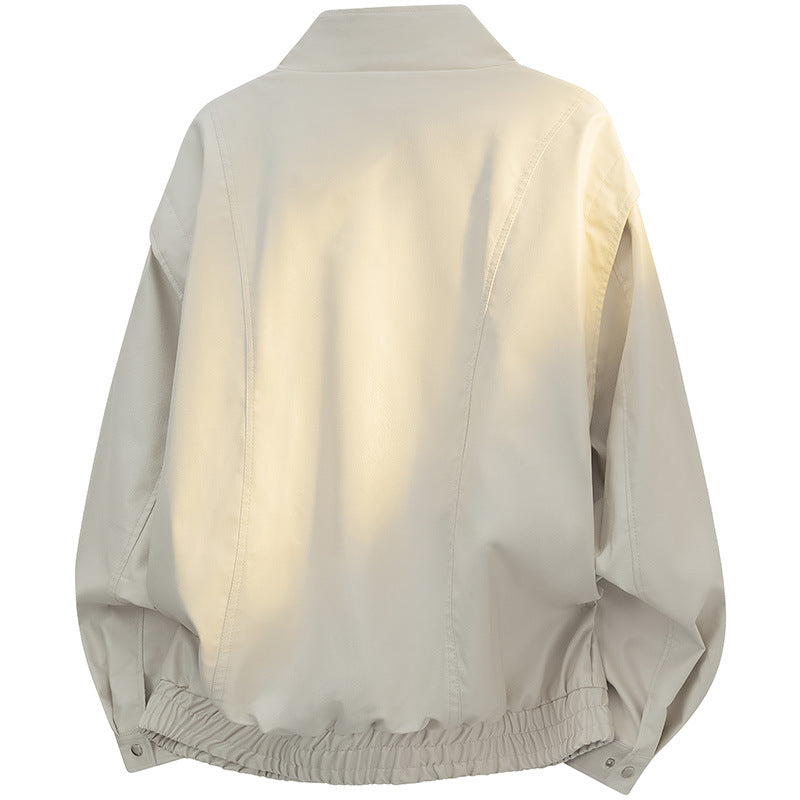 Damen Leichte Oversize-Bomberjacke mit Leo-Futter, Pattentaschen & elastischem Saum Echoarchiv