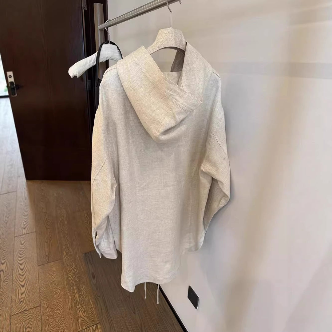 Damen Leichte Übergangsjacke mit Kapuze Echoarchiv
