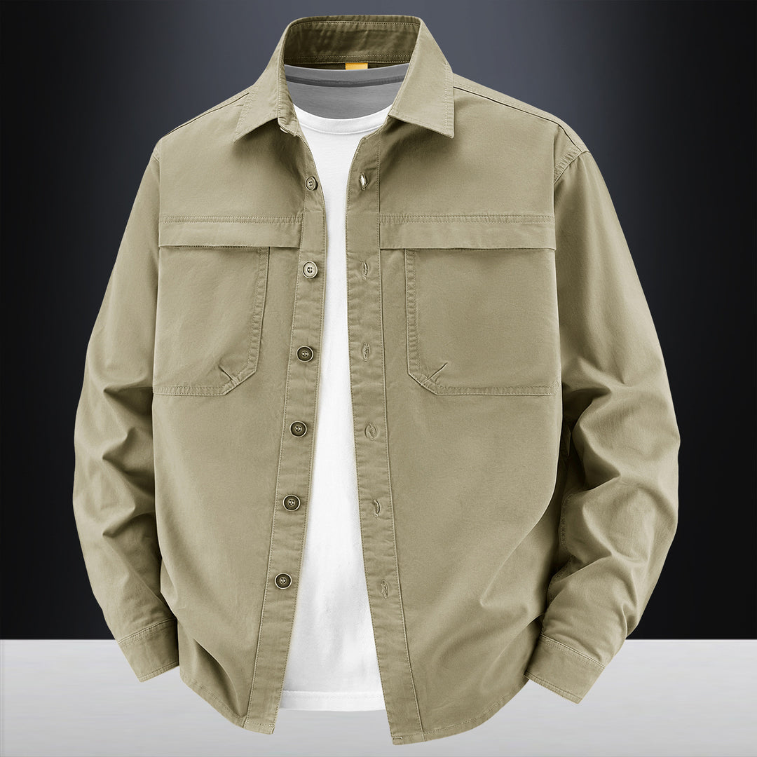 Herren klassische Langarm-Hemdjacke Echo Archiv