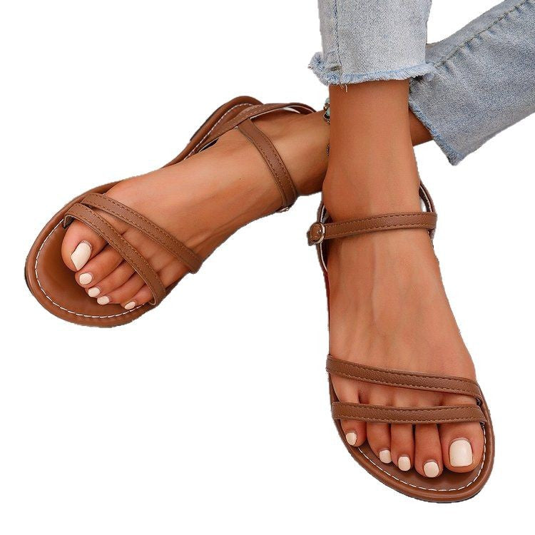 Damen Sandalen mit verstellbaren Riemen und rutschfester Sohle Echoarchiv