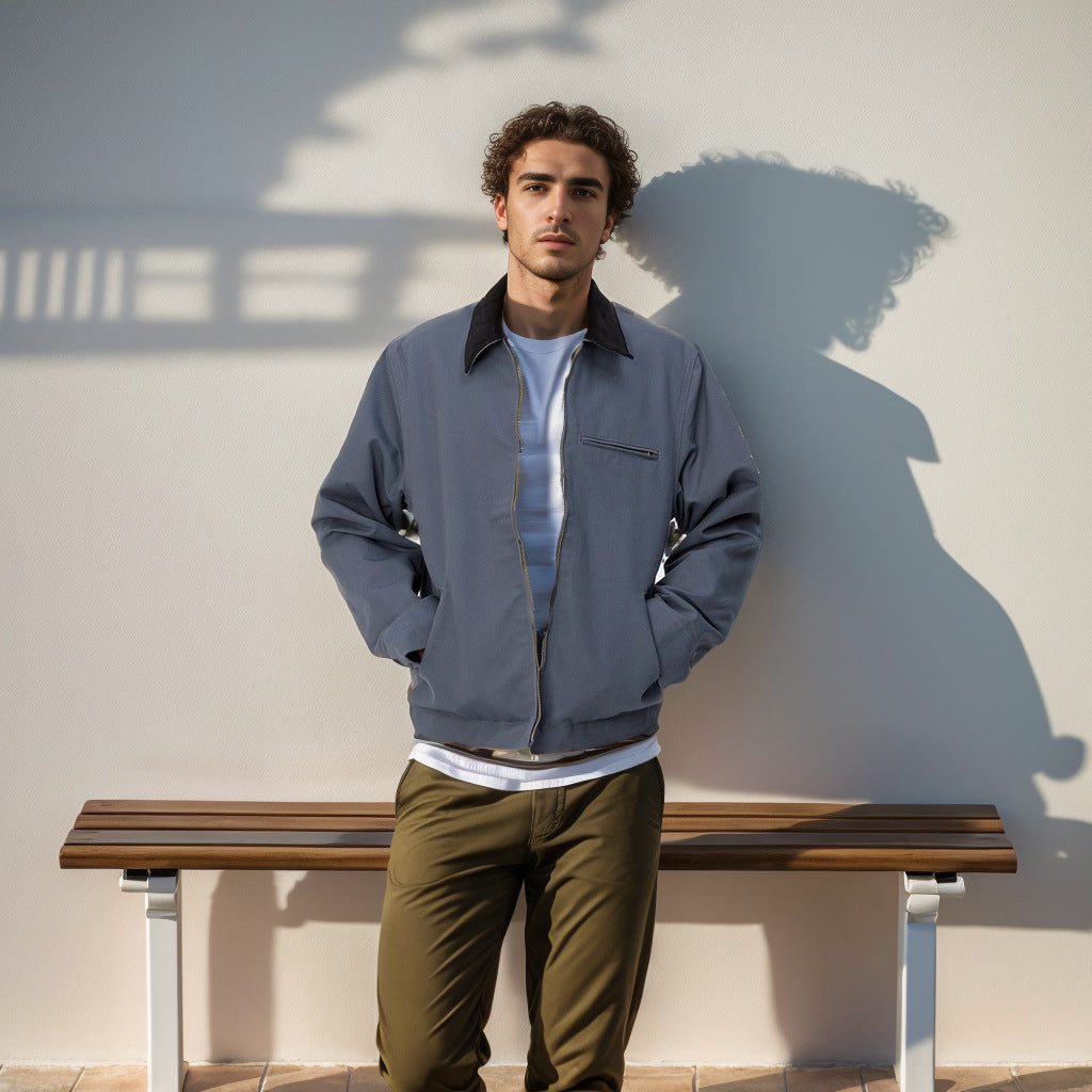 Herren elegante Arbeitsjacke mit praktischen Reißverschlusstaschen Echoarchiv