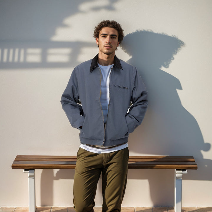 Herren elegante Arbeitsjacke mit praktischen Reißverschlusstaschen Echoarchiv