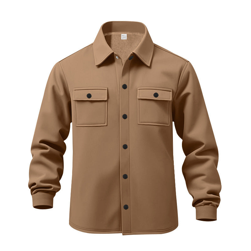 Herren modische Flanelljacke mit praktischen Taschen Echoarchiv