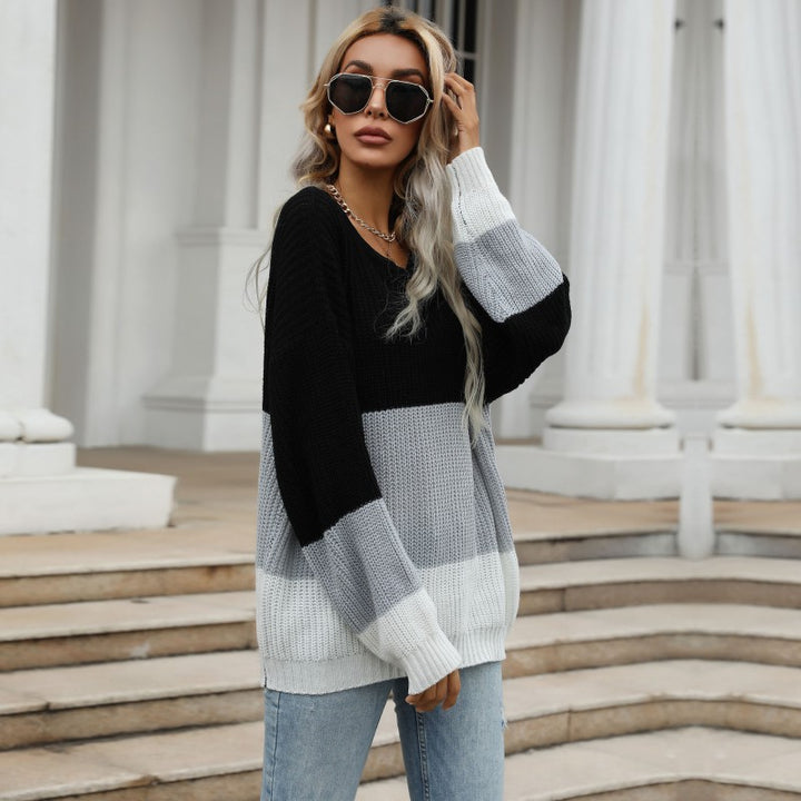 Damen Großer Strickpullover mit Farbverlauf Echo Archiv