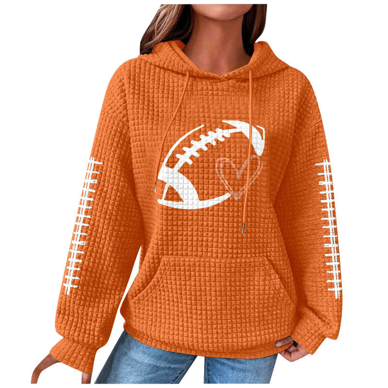 Damen Bequemer Kapuzenpullover mit Herzmotiv Echoarchiv