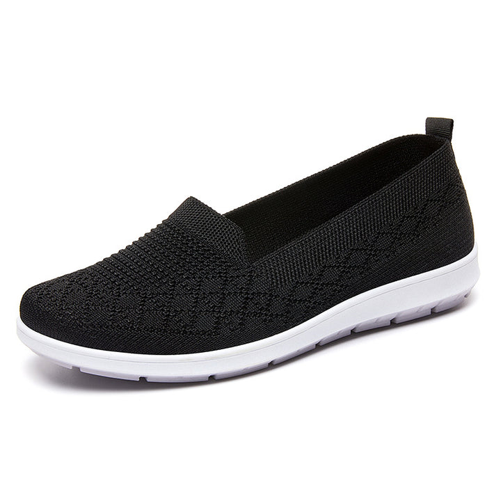 Damen nan leichter gestrickter Slip-On Komfort-Walking-Sneaker mit atmungsaktivem 3D-Strickoberteil und flexibler Leichtlaufsohle Echo Archiv