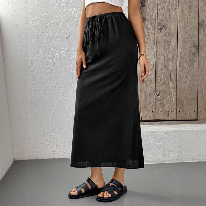 Damen Eleganter Maxirock mit verstellbarem Taillenzug Echo Archiv