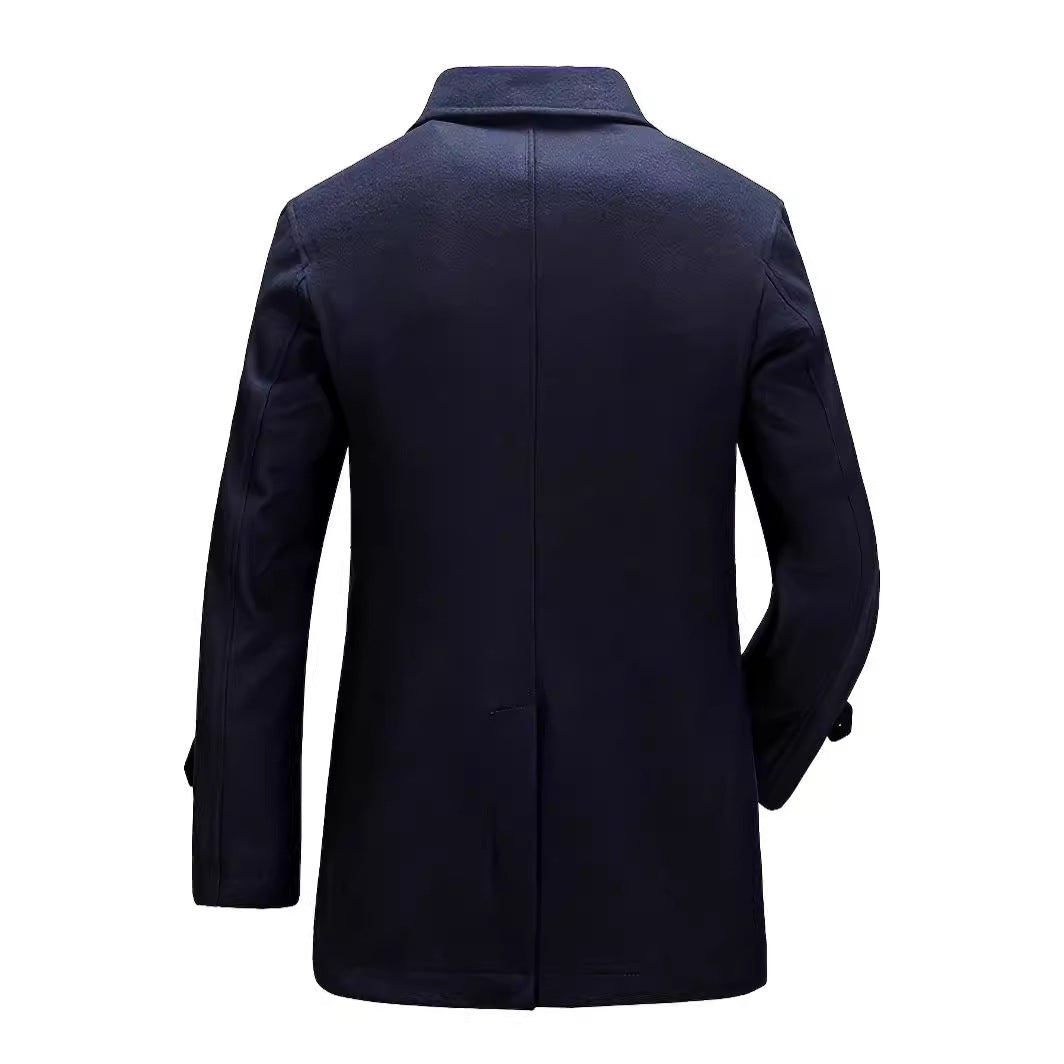 Herren eleganter doppelter Knopfmantel Echoarchiv