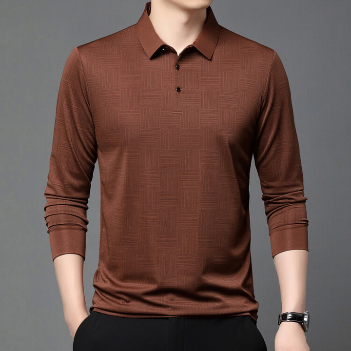 Herren elegantes und atmungsaktives Hemd mit strukturiertem Design Echoarchiv