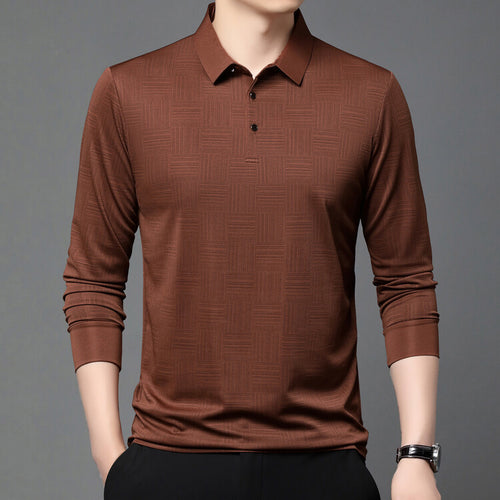 Herren elegantes und atmungsaktives Hemd mit strukturiertem Design Echoarchiv