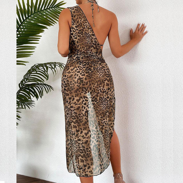 Damen Triangel-Bikini mit modischem Halter-Top und transparentem Sarong Echo Archiv